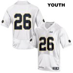 Notre Dame Fighting Irish Youth Temitope Agoro #26 White Under Armour No Name Authentic Stitched College NCAA Football Jersey XZI4399KL